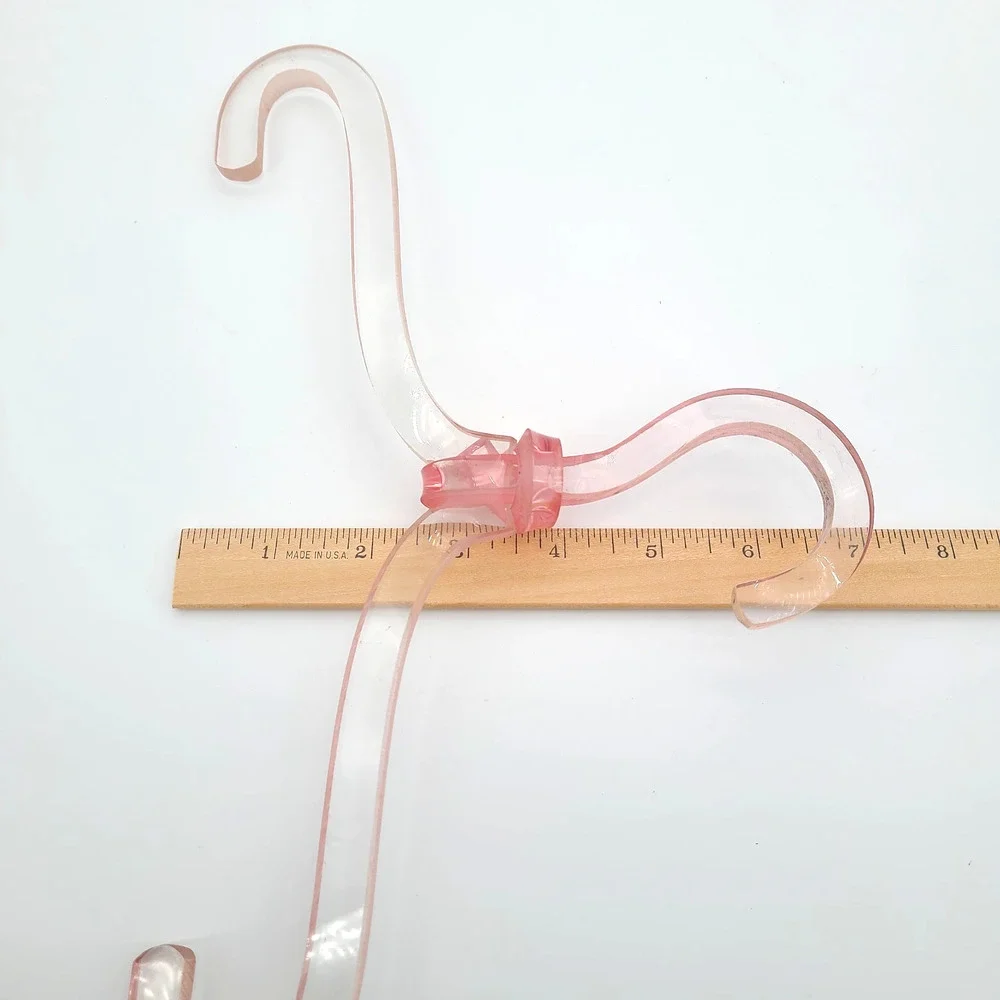 Lot of 3 Vintage Lucite Acrylic Unique Knot Pink 12